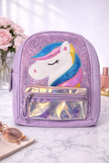 Girl's Backpack - Purple with Unicorn design