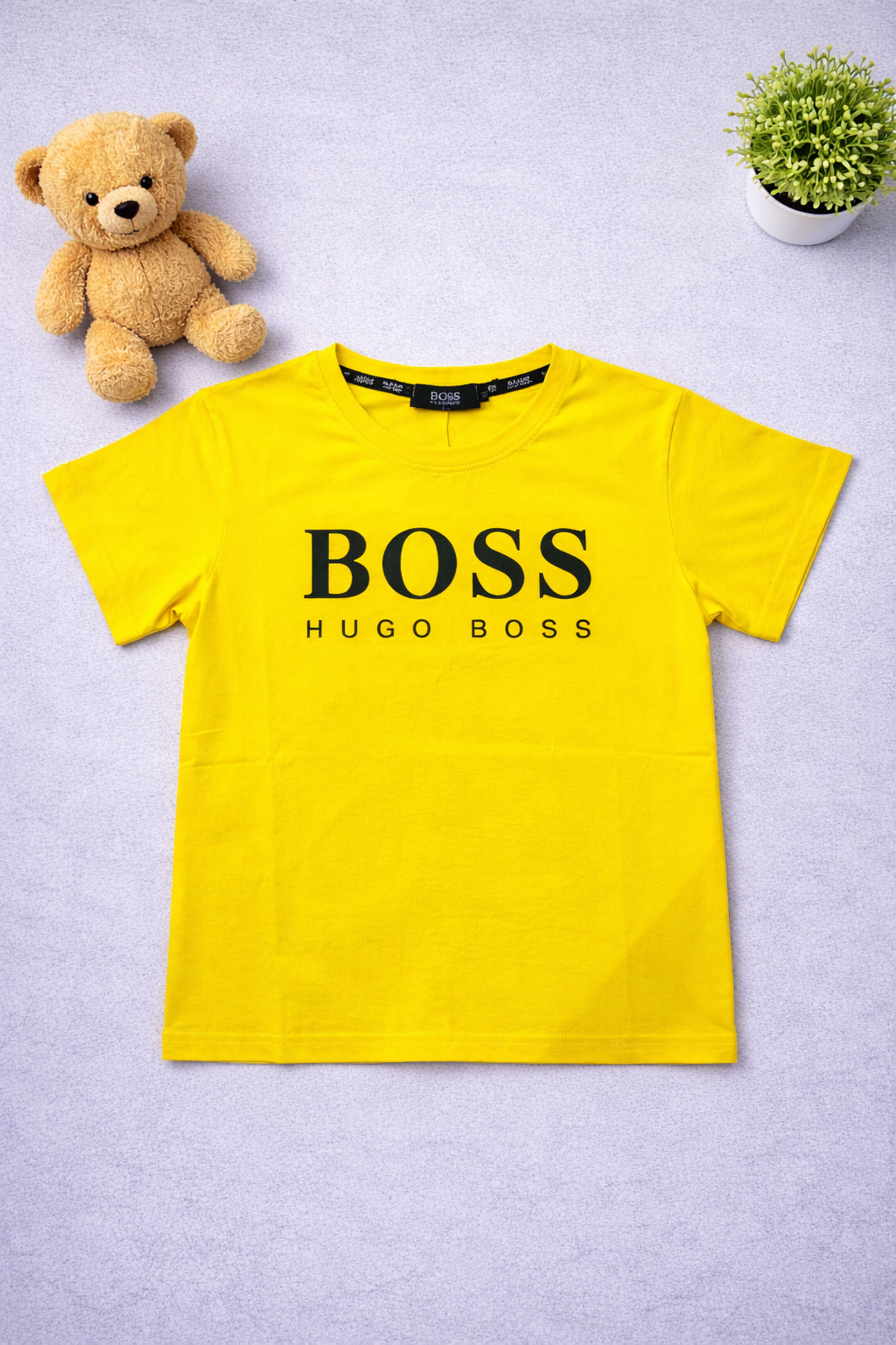 Boys Yellow 'Boss' Design Tee