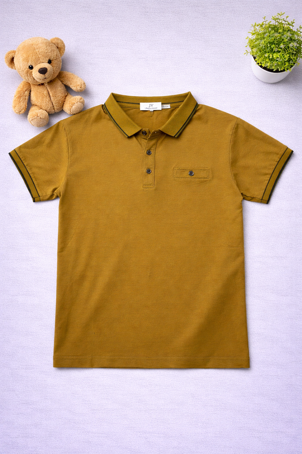Boys Brown Cotton Tee