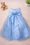 Girls 1pc  Big Bow Outfit (Blue)