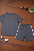 Boys 2 Pcs - Grey tee + shorts