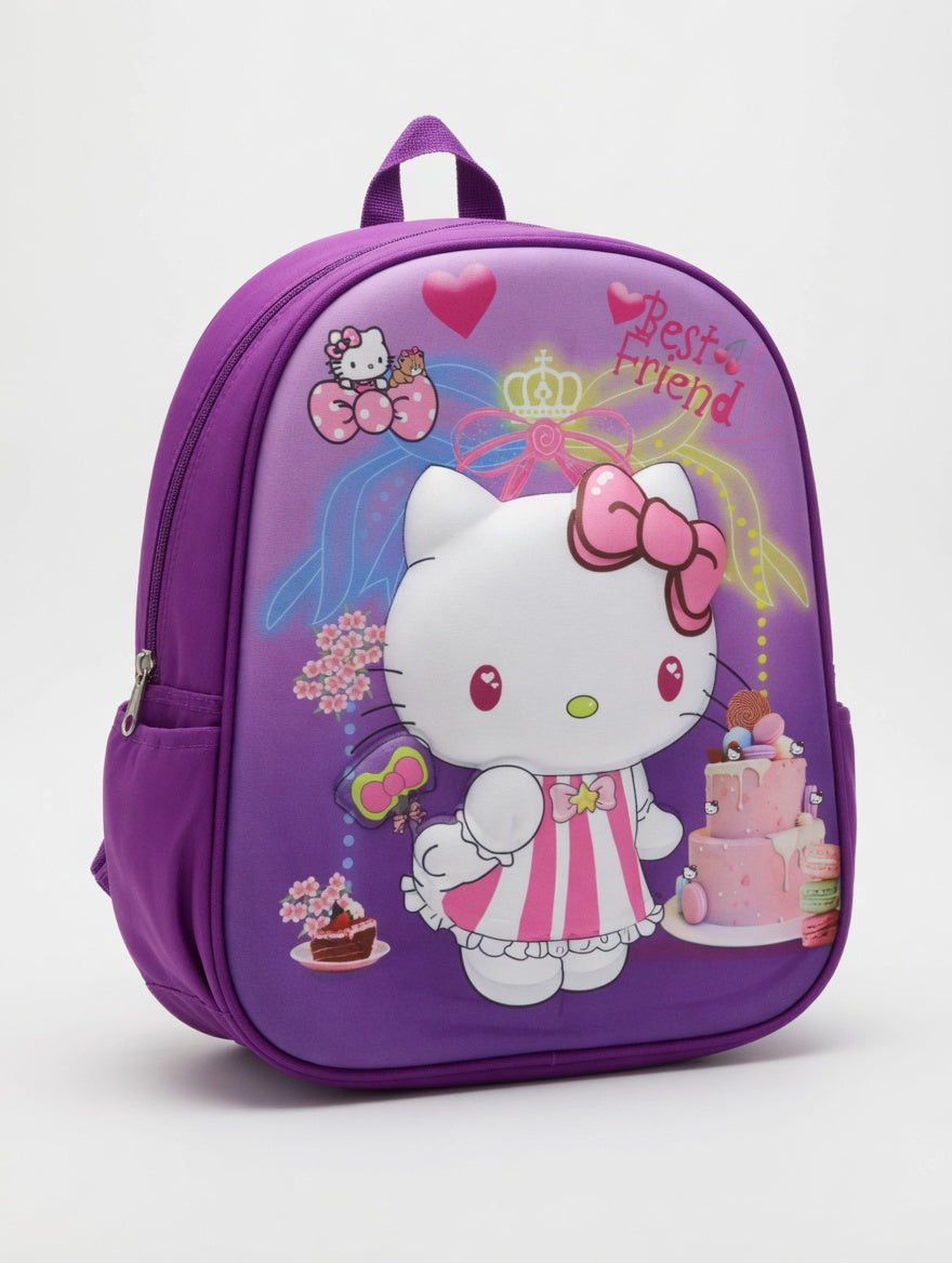School Bag - Smiley Kitty design