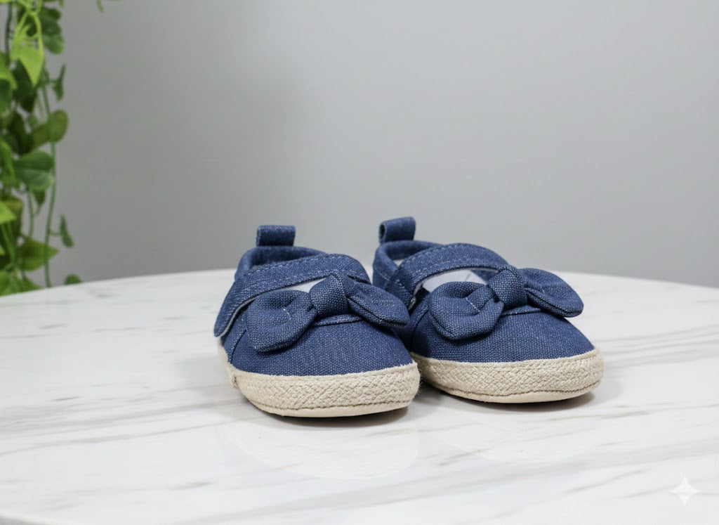 New Born - Girls Denim Flat shoes