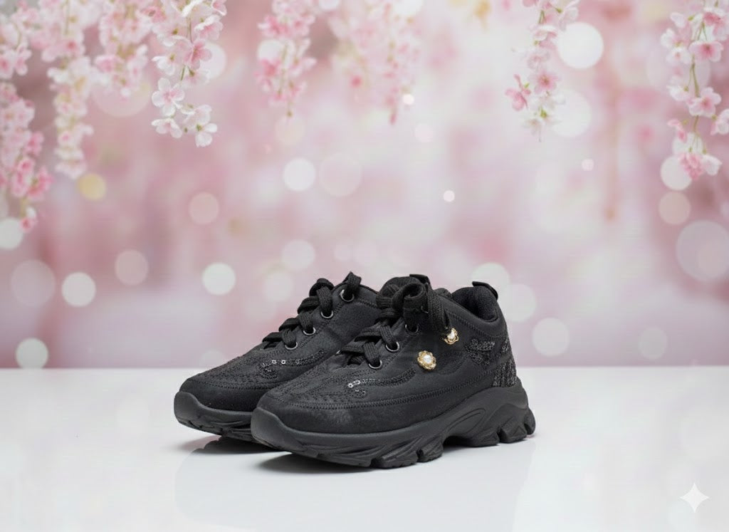 Kids Comfortable All Black Sneaker