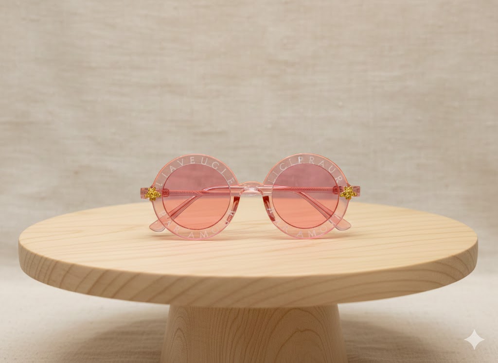 Kids Fashionable  Children's Round Glasses - Unisex (pink)