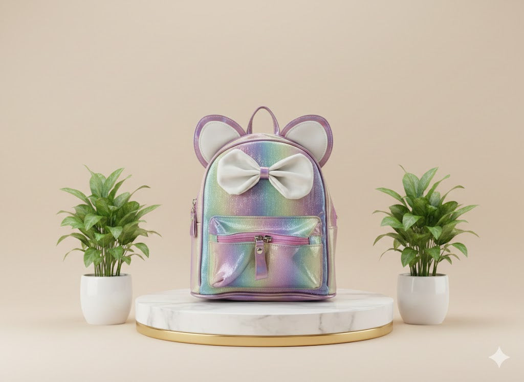Girls school bag (White Bow)