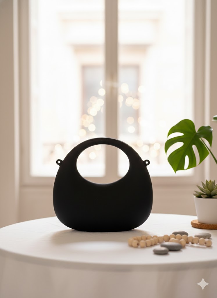 Mini Solid Color Crossbody Bag - (Matte Black)