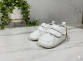 New Born -  Boys Double Strap Shoes (White)
