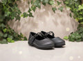 Girls Comfortable Leather Shoes - (Black)