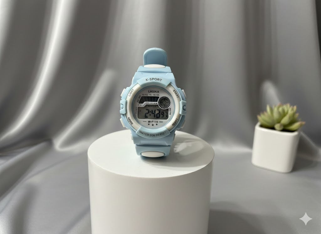 Kids Digital Watch (Sky Blue)