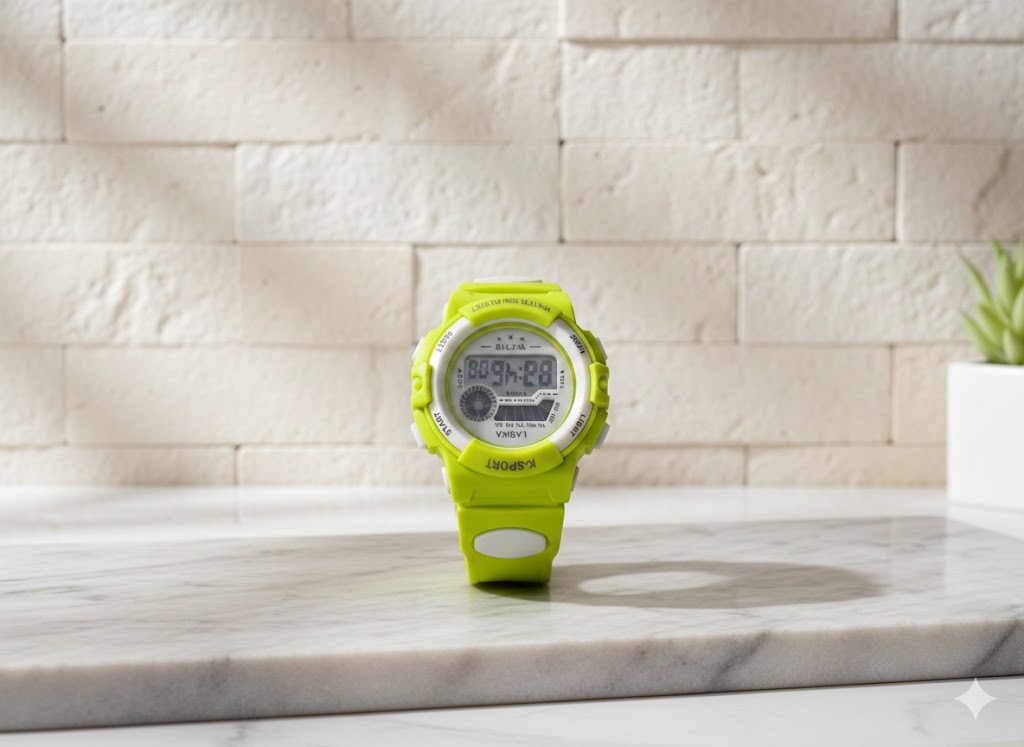 Kids Digital Watch (Lemon Green)
