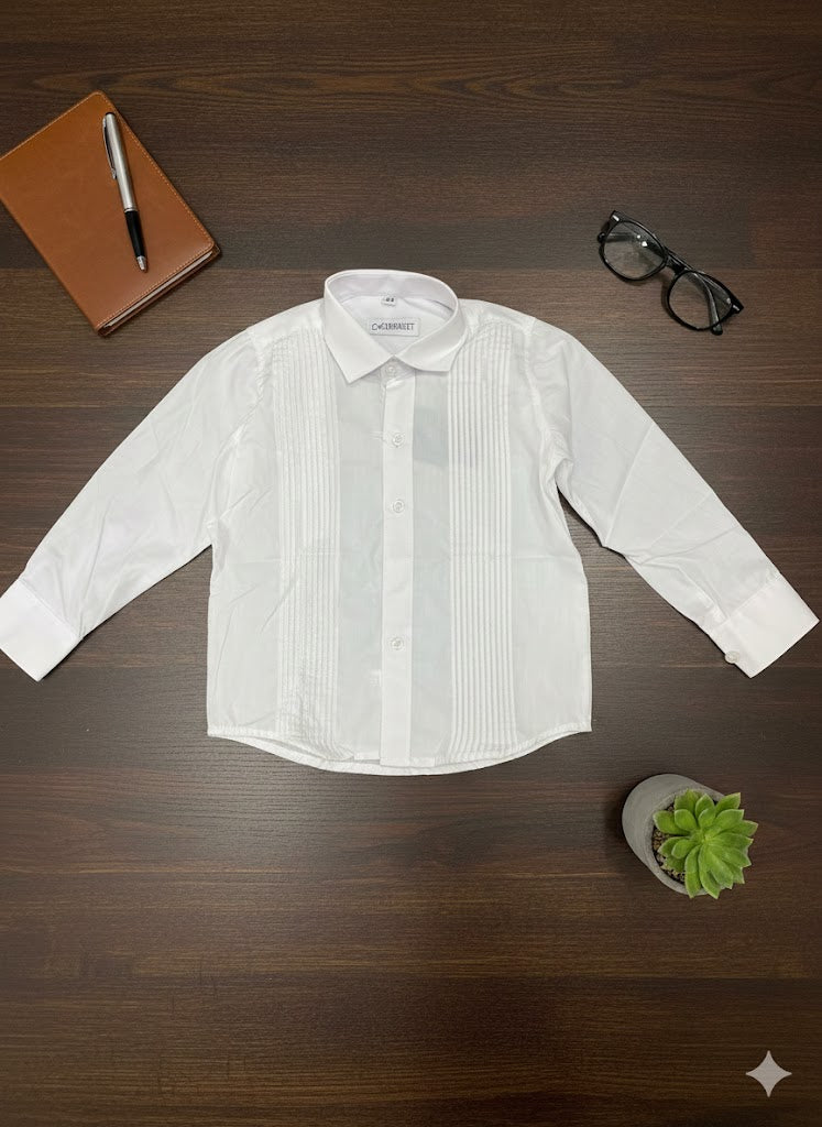 Boys White Long Sleeve with Stripped design