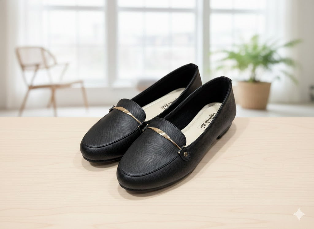 Kids Casual Leather Loafers - (Green)