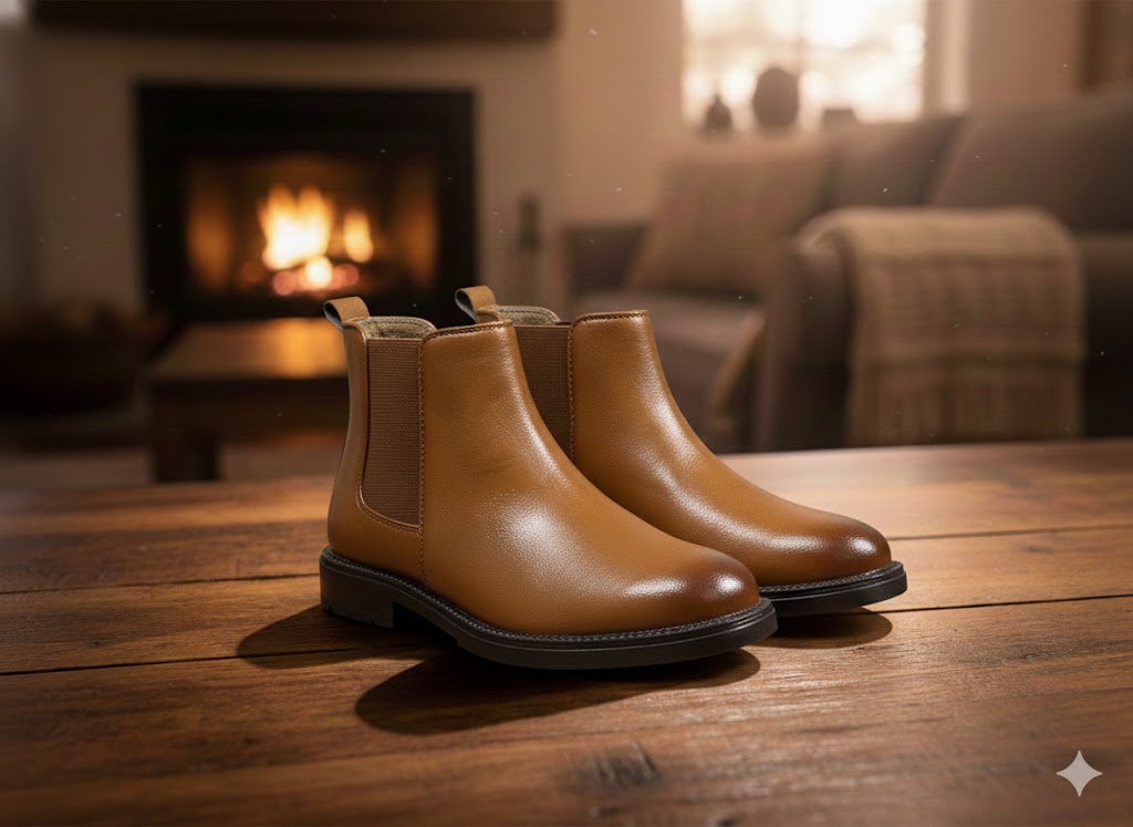 Kids Trendy Chelsea Boots - (Brown)