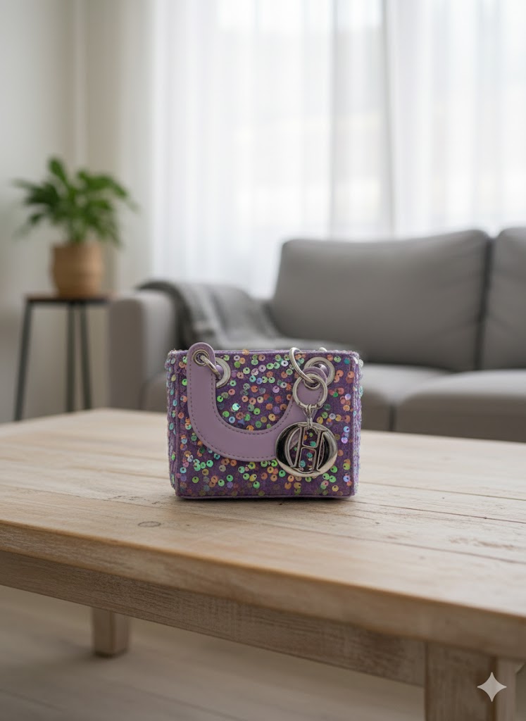Girls Cute Glossy Bag - Purple