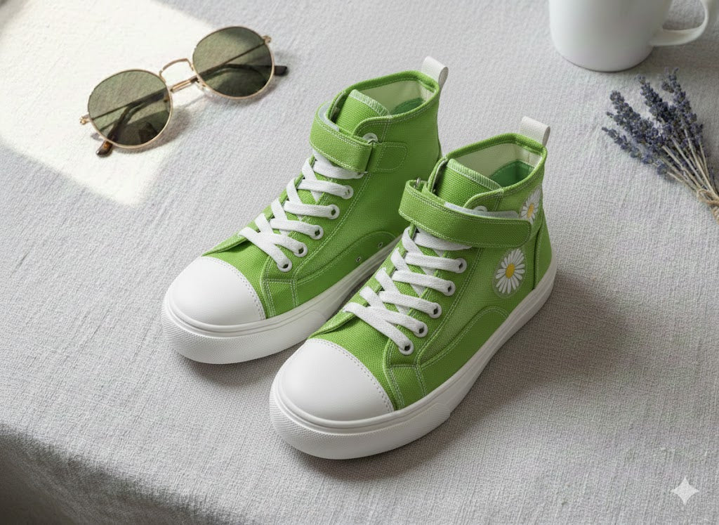 Kids All Star Sneaker - (Lime Green)