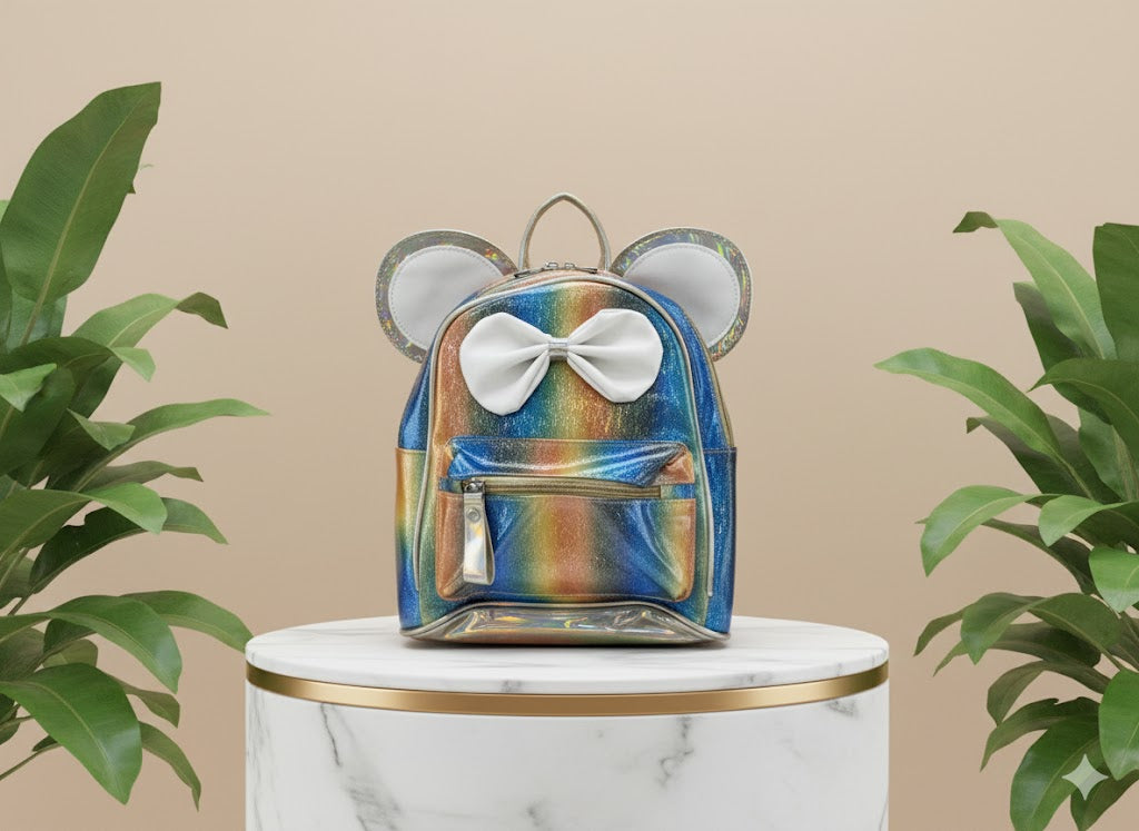 Girls school bag (Silky Siver)