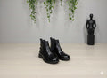 Kids Casual Chelsea Boots with double buckle design - (Black)