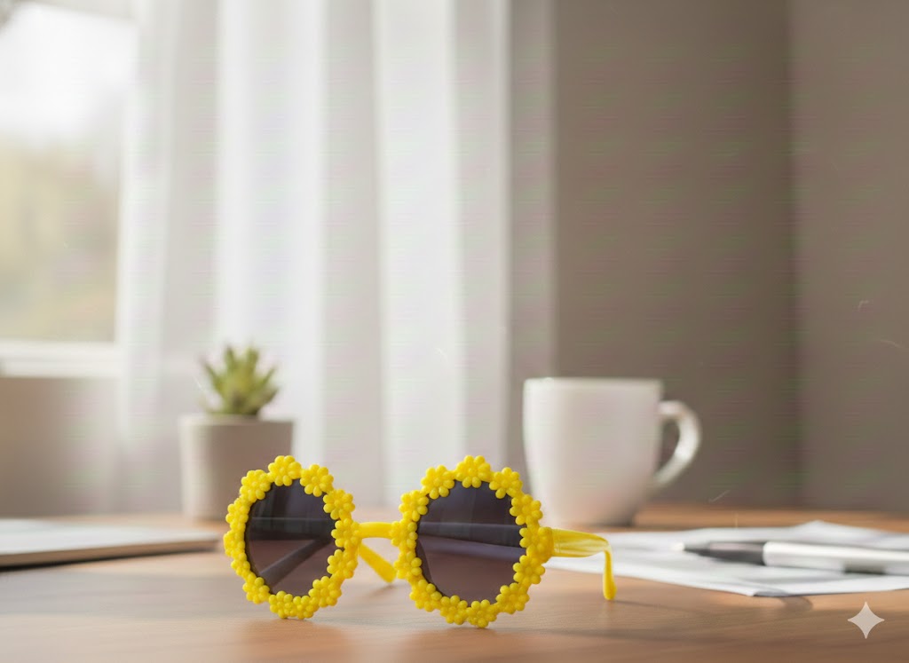 Kids Fashionable  Children's Cute Sunflower Baby Eyeglasses - Unisex