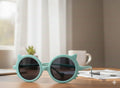 Fashionable  Children's Round Glasses - Unisex (Green)